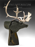 H&R 28" Museum Caribou and Hawk by World Famous Paul Malliki