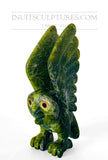 7" "Covid Collection" Apple Green Owl Spirit with Orange Pekoe eyes by Toonoo Sharky