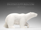 16" Striking Marble Walking Bear by Tuk Nuna