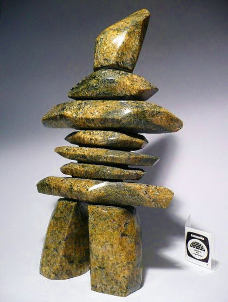 13.25" Inukshuk by Qavavau Shaa